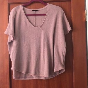 Out from under pink t shirt